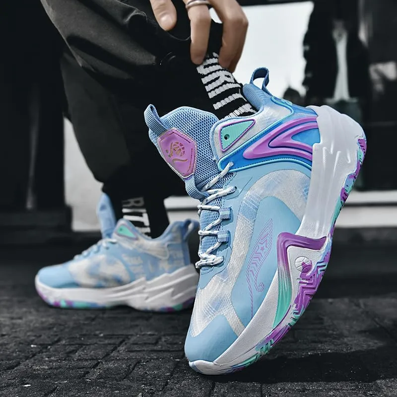 Basketball Shoes for Women and Men, Comfortable Non Slip Sports Outdoor Casual High Top Fashion Sneakers
