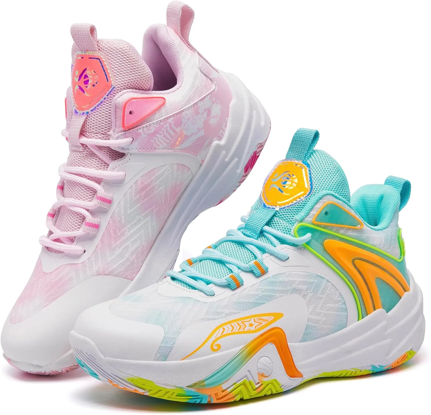 Basketball Shoes for Women and Men, Comfortable Non Slip Sports Outdoor Casual High Top Fashion Sneakers