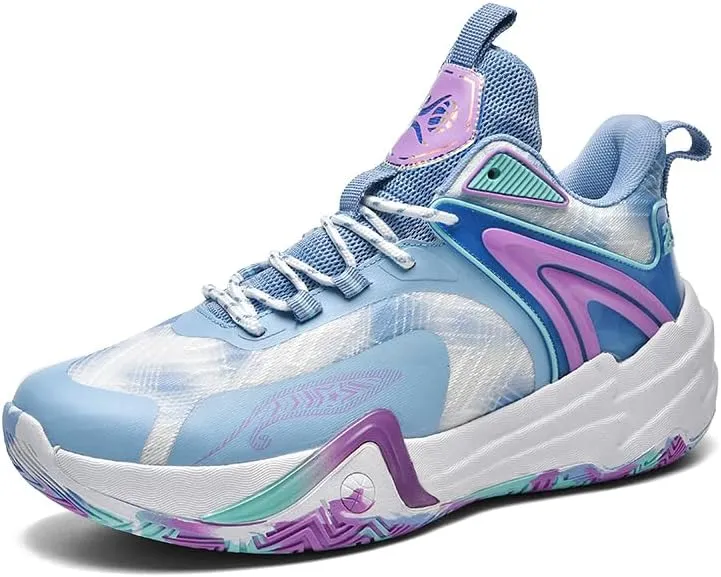 Basketball Shoes for Women and Men, Comfortable Non Slip Sports Outdoor Casual High Top Fashion Sneakers