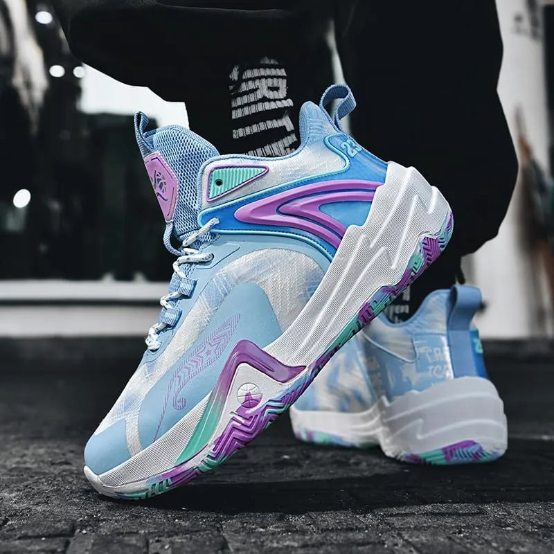 Basketball Shoes for Women and Men, Comfortable Non Slip Sports Outdoor Casual High Top Fashion Sneakers