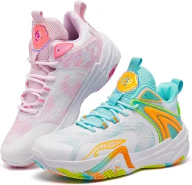 Basketball Shoes for Women and Men, Comfortable Non Slip Sports Outdoor Casual High Top Fashion Sneakers