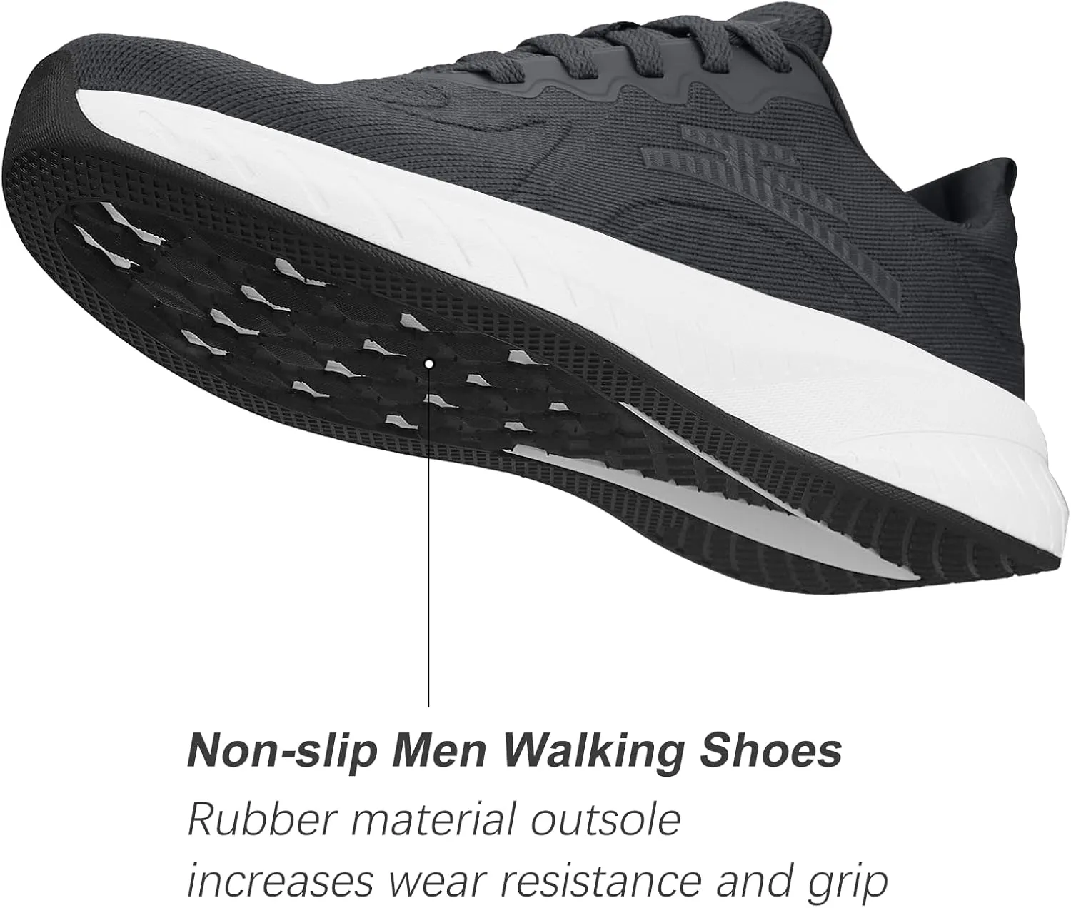 Breathable Running Shoes for Men Anti-Slip Mens Athletic Shoes Lightweight Mens Slip-On Walking Sneakers for Gym Jogging Sports and Workout