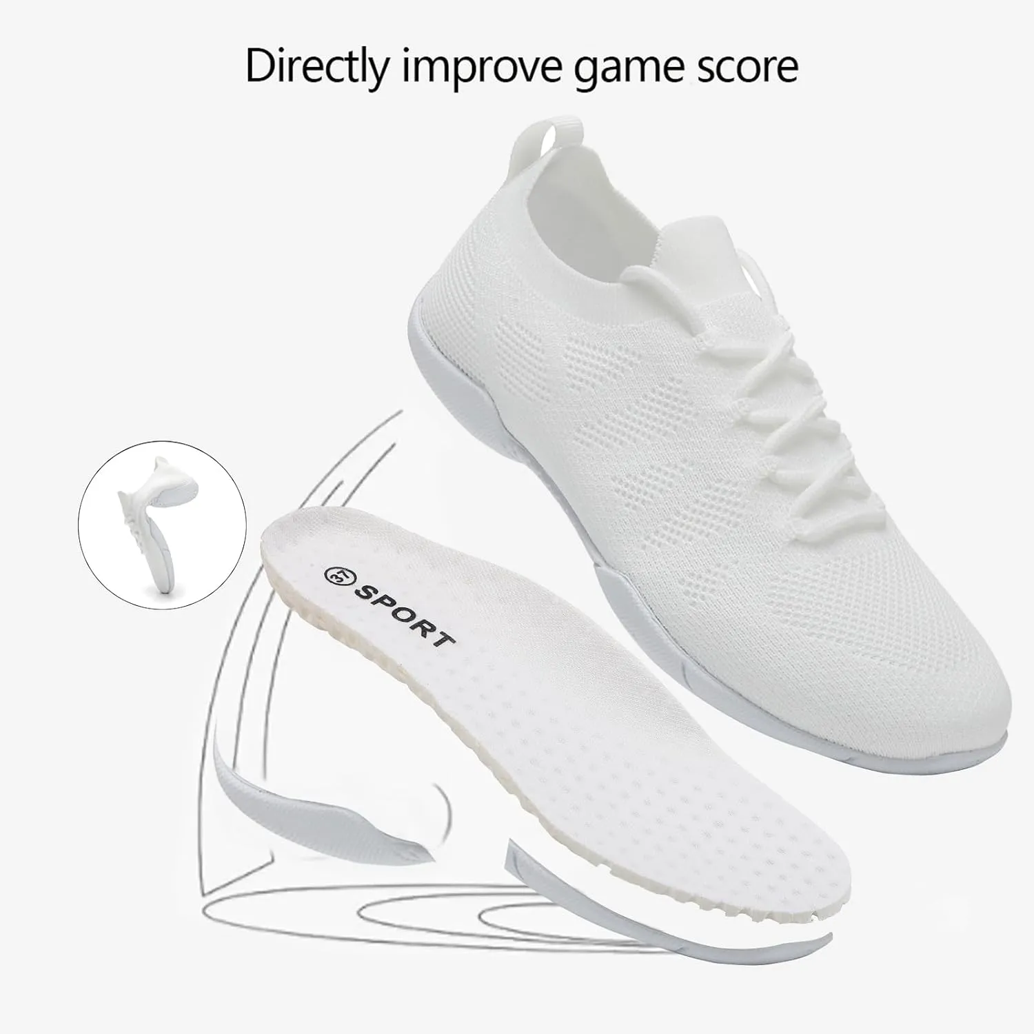 Cheer Shoes Girls Cheerleading Dance Flexible Gymnastic Athletic Training Tennis Sneakers Women Adult Youth Kid