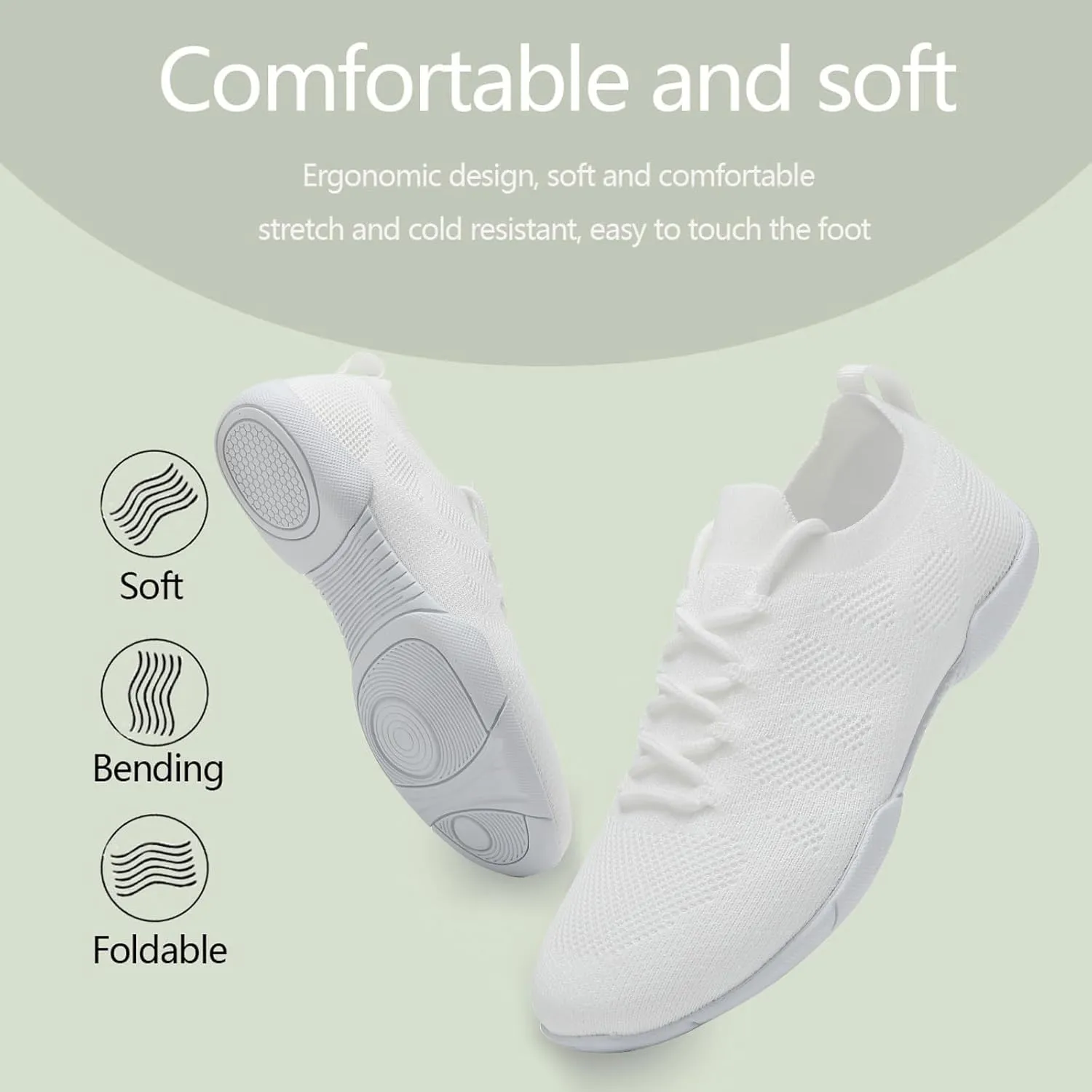 Cheer Shoes Girls Cheerleading Dance Flexible Gymnastic Athletic Training Tennis Sneakers Women Adult Youth Kid