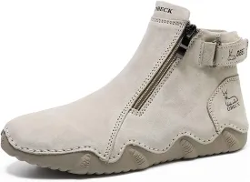 Climatelight Women's Waterproof Casual Fashion Ankle Booties for Commuting Walking Shoes Cozy Boots Slip-on Driving Running Shoes