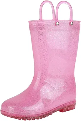 Colorxy Kids Rain Boots for Boys Girls Waterproof Toddler Rain Boots with Easy-On Handles