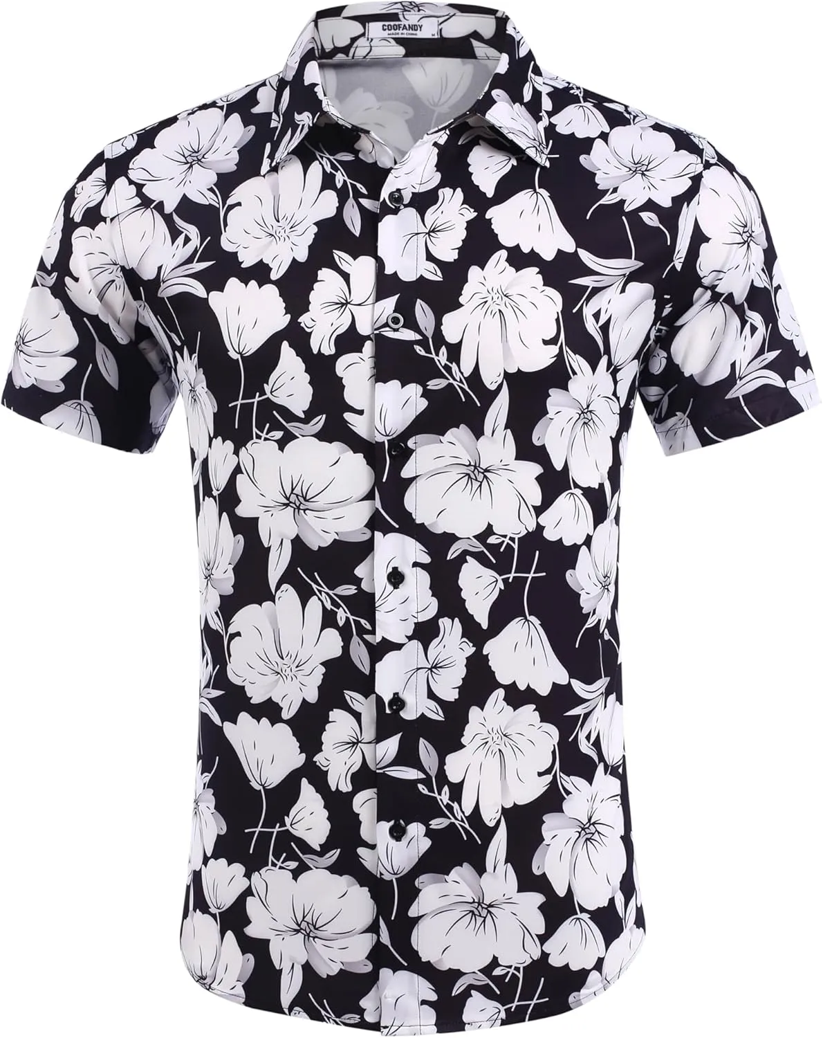 COOFANDY Mens Hawaiian Shirts Short Sleeve Button Down Shirt Casual Summer Beach Shirts Floral Tropical Vacation Resort Wear