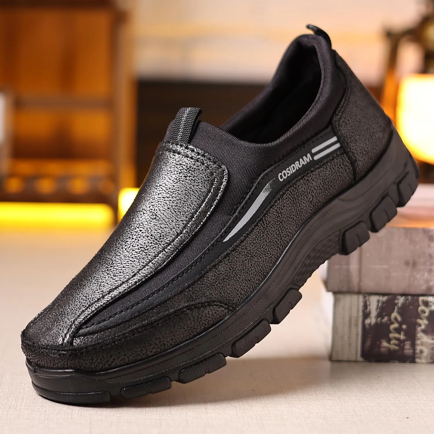 COSIDRAM Mens Casual Shoes Loafers Slip on Moccasin Comfort Soft Lightweight Daily Flats Sneakers