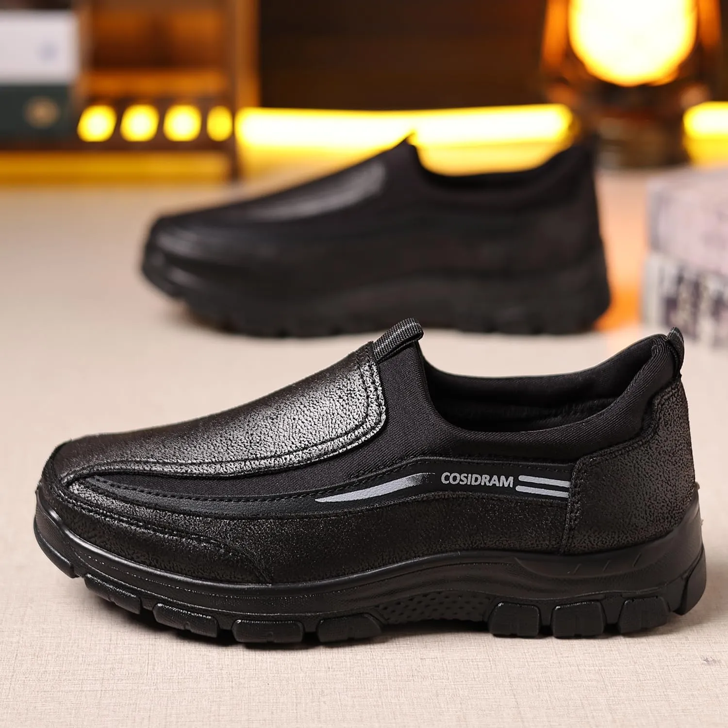 COSIDRAM Mens Casual Shoes Loafers Slip on Moccasin Comfort Soft Lightweight Daily Flats Sneakers