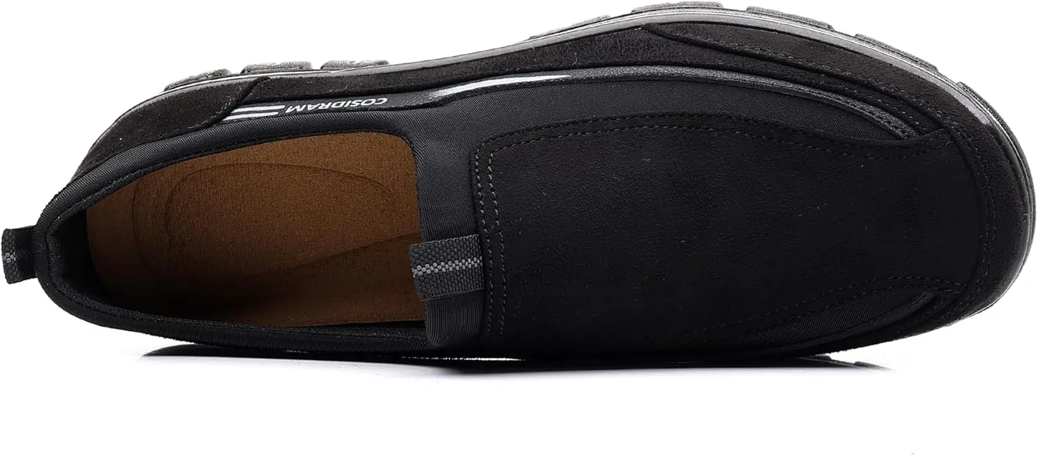 COSIDRAM Mens Casual Shoes Slip on Loafers Comfortable Non Slip Suede Driving Walking Shoes for Men