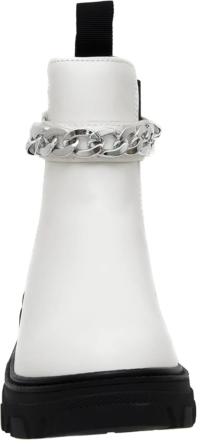 CUSHIONAIRE Women's Clover slip on chelsea boot with Detachable Chain  Memory Foam