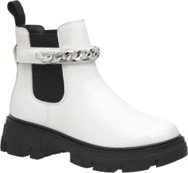 CUSHIONAIRE Women's Clover slip on chelsea boot with Detachable Chain  Memory Foam
