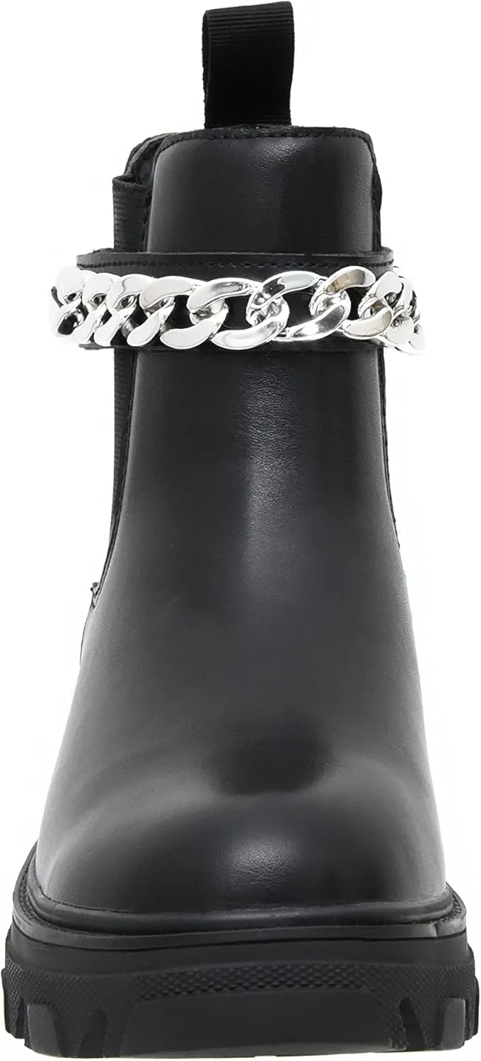 CUSHIONAIRE Women's Clover slip on chelsea boot with Detachable Chain  Memory Foam
