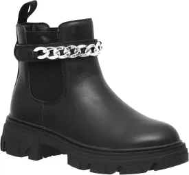 CUSHIONAIRE Women's Clover slip on chelsea boot with Detachable Chain  Memory Foam