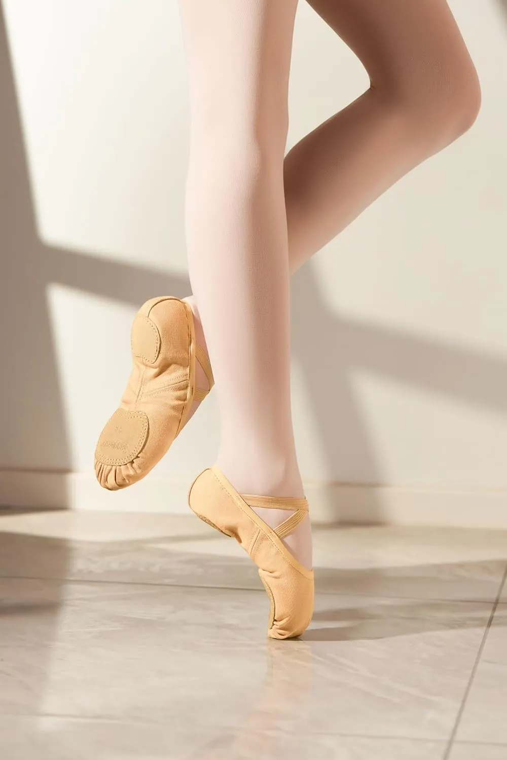 Dance Women's Ballet Shoes Stretch Canvas Performa Dance Slippers Split Sole for Girls/Adult