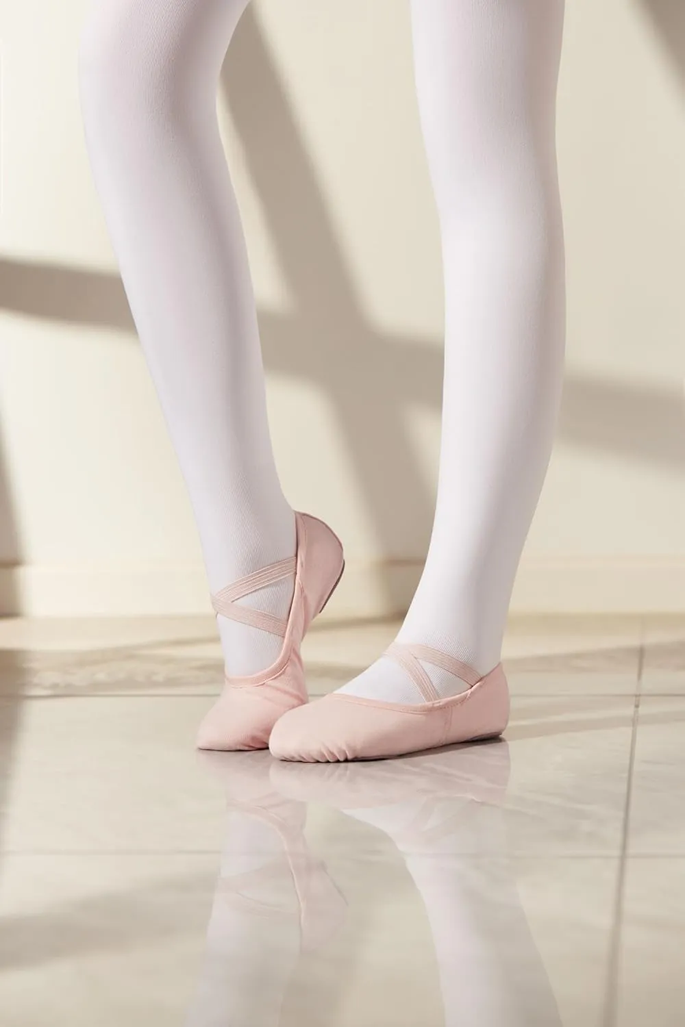 Dance Women's Ballet Shoes Stretch Canvas Performa Dance Slippers Split Sole for Girls/Adult