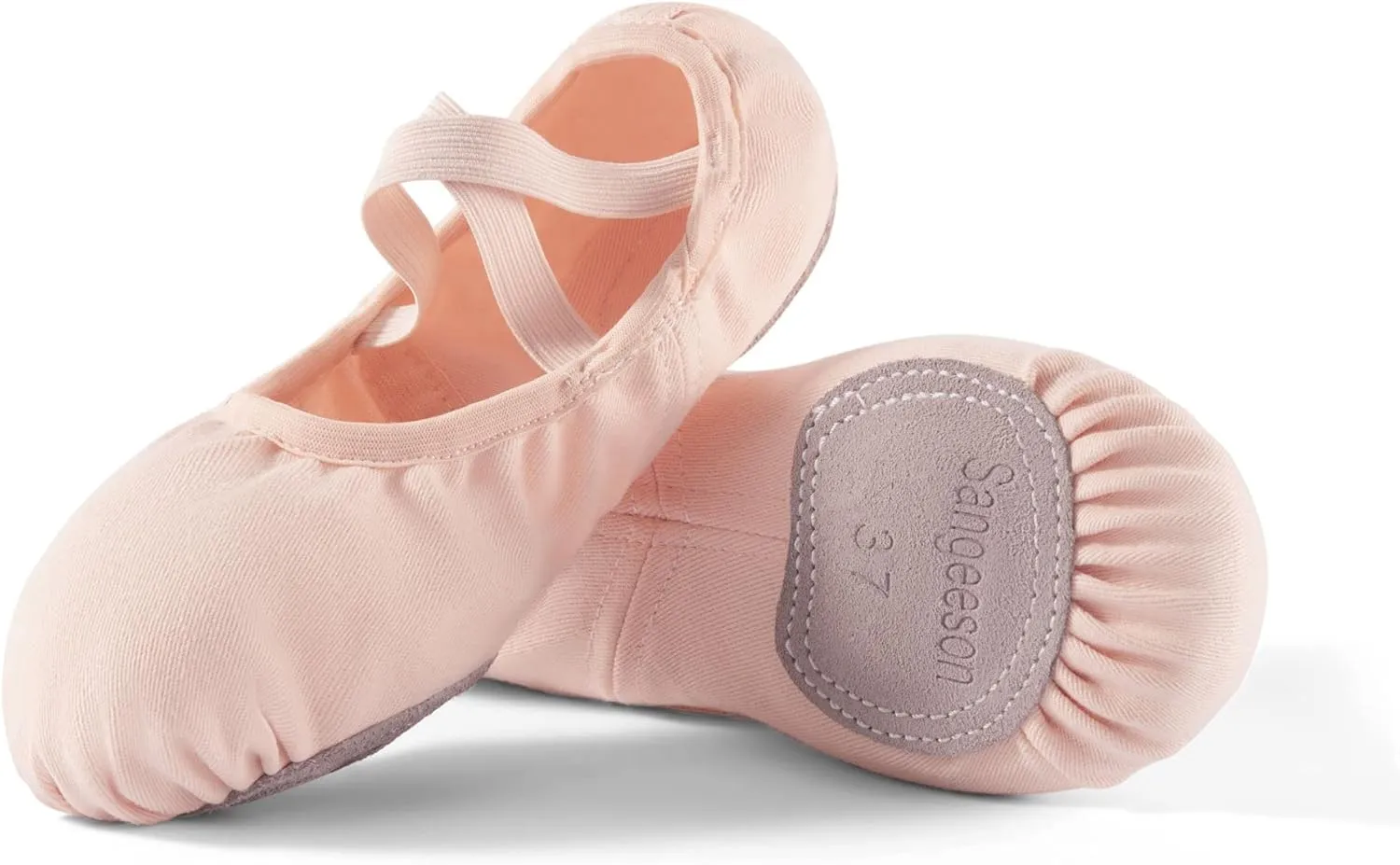 Dance Women's Ballet Shoes Stretch Canvas Performa Dance Slippers Split Sole for Girls/Adult