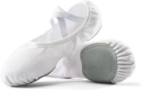 Dance Women's Ballet Shoes Stretch Canvas Performa Dance Slippers Split Sole for Girls/Adult