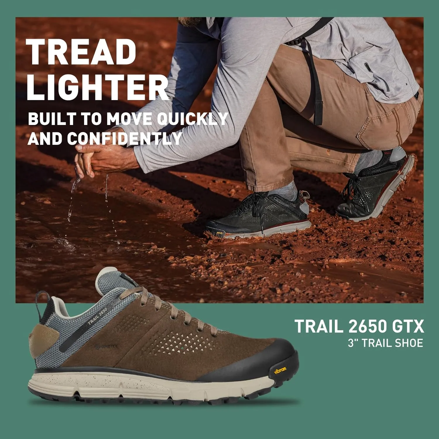 Danner Trail 2650 3 Hiking Shoes for Women - Durable Suede & Textile Upper with Breathable Mesh Lining, Ortholite Footbed & Vibram Traction Outsole