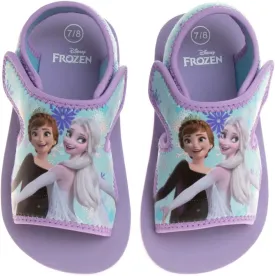 Disney Kids Frozen and Mickey Sandals - Easy Slipon Closure Waterproof Quick Dry Slides - Purple/Pink/Blue (Sizes: 5-10 Toddler / 11-12 Little Kid)