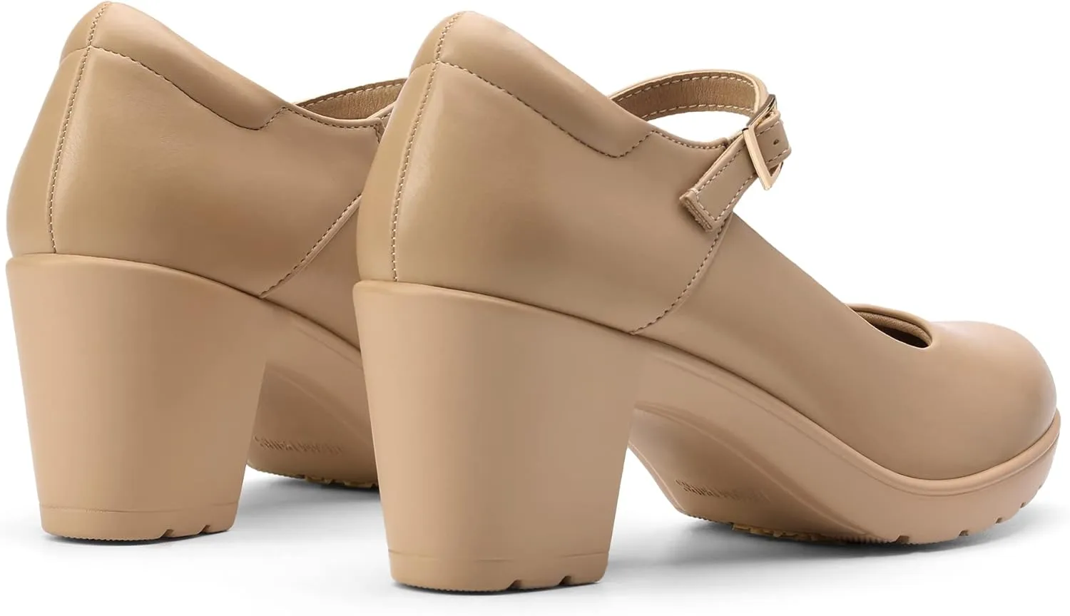 DREAM PAIRS Women's Chunky Low Block Heels Mary Jane Closed Toe Work Pumps Comfortable Round Toe Dress Wedding Shoes
