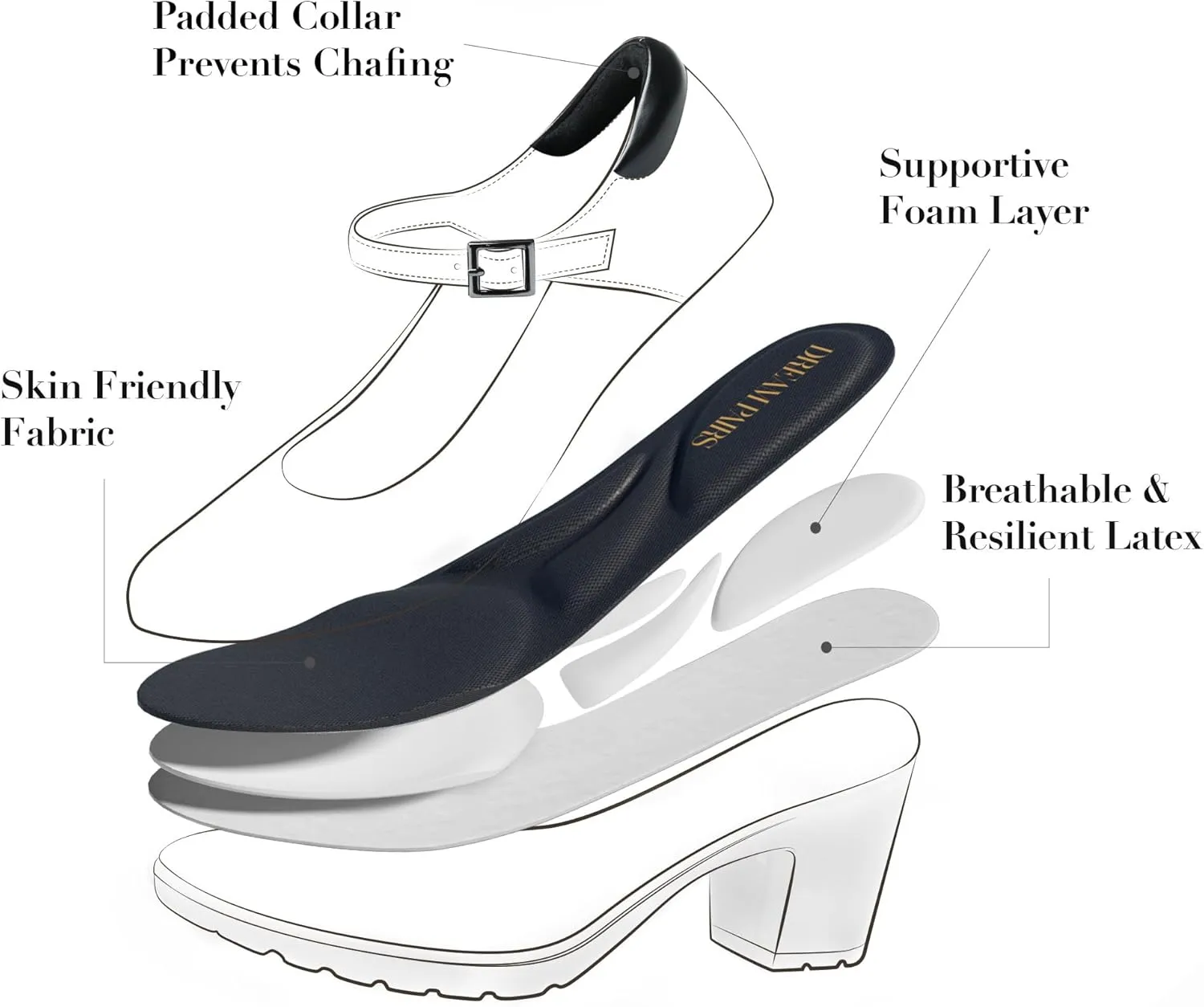 DREAM PAIRS Women's Chunky Low Block Heels Mary Jane Closed Toe Work Pumps Comfortable Round Toe Dress Wedding Shoes