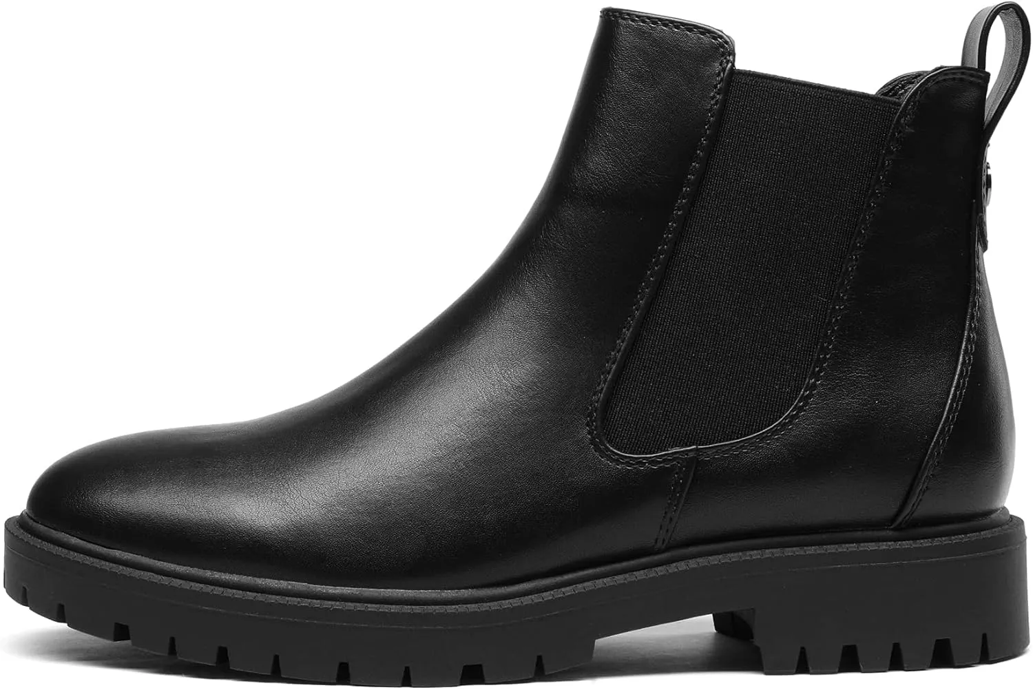 DREAM PAIRS Women's Low Heel Chelsea Ankle Boots Fashion Slip On Elastic Fall Booties Shoes
