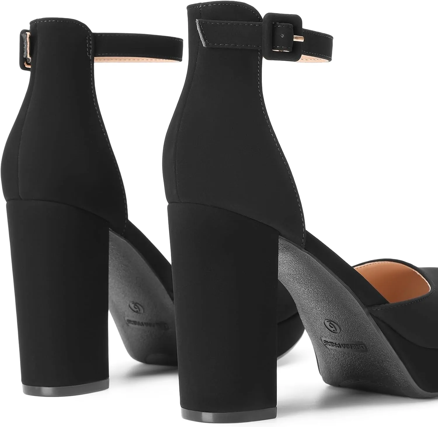 DREAM PAIRS Women's Platform Chunky High Heels Closed Toe Block Ankle Strap Dress Bridal Party Wedding Shoes