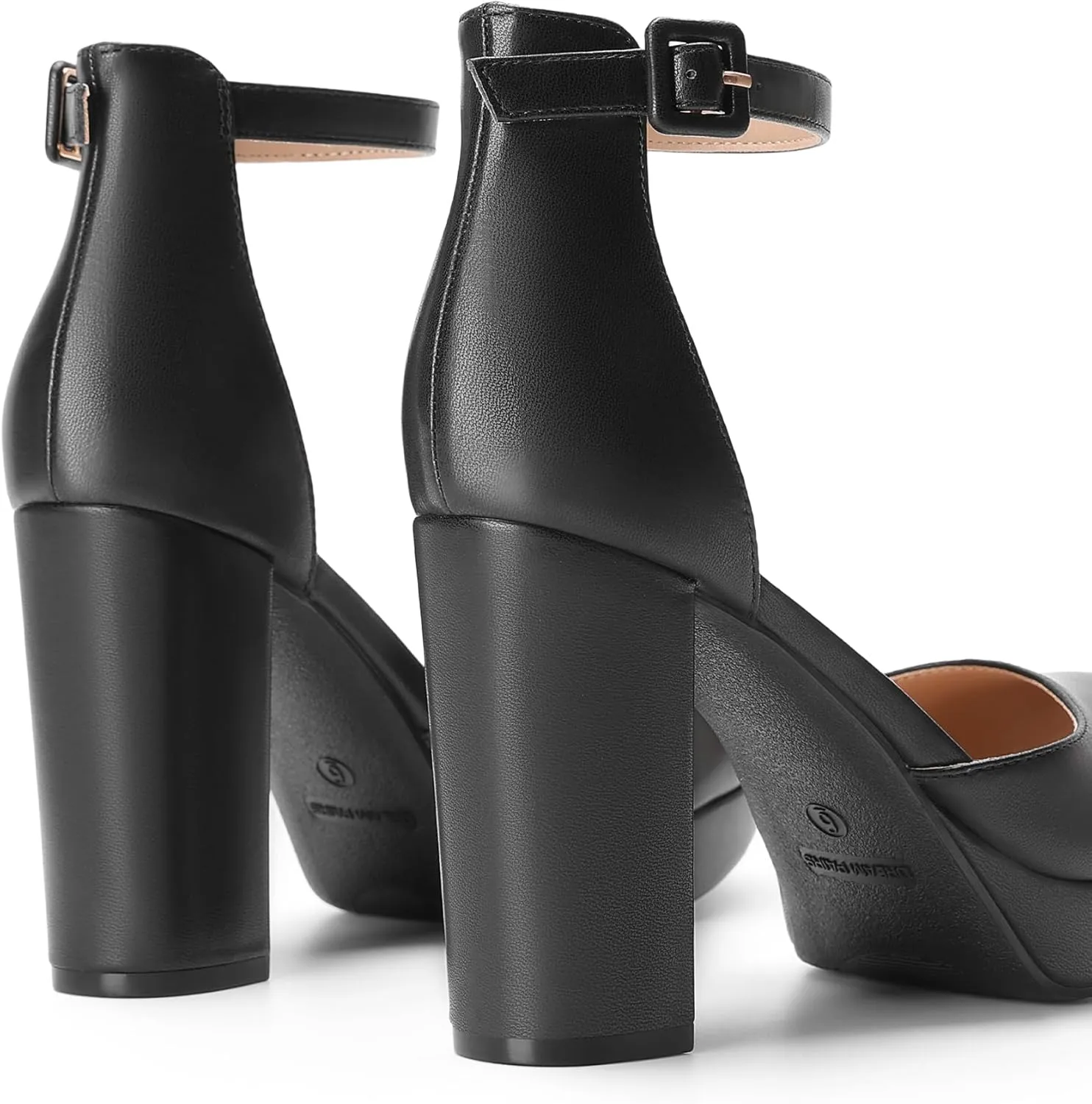 DREAM PAIRS Women's Platform Chunky High Heels Closed Toe Block Ankle Strap Dress Bridal Party Wedding Shoes