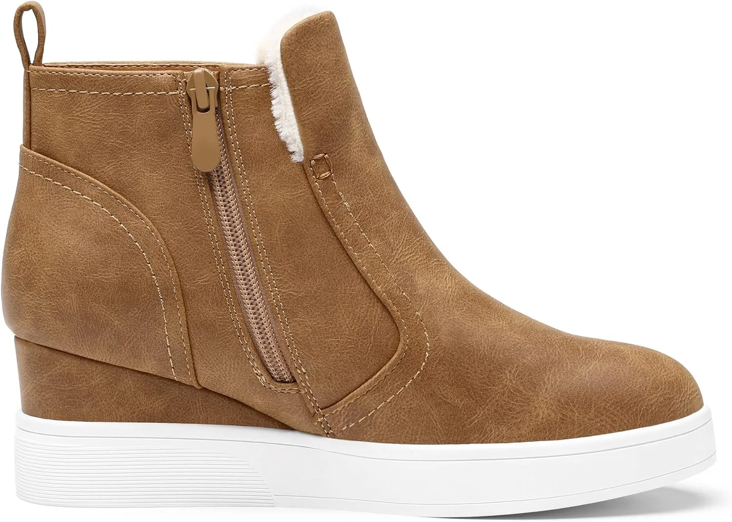 DREAM PAIRS Womens Slip on High Top Wedge Sneakers Hidden Heel Platform Wedgie Ankle Booties