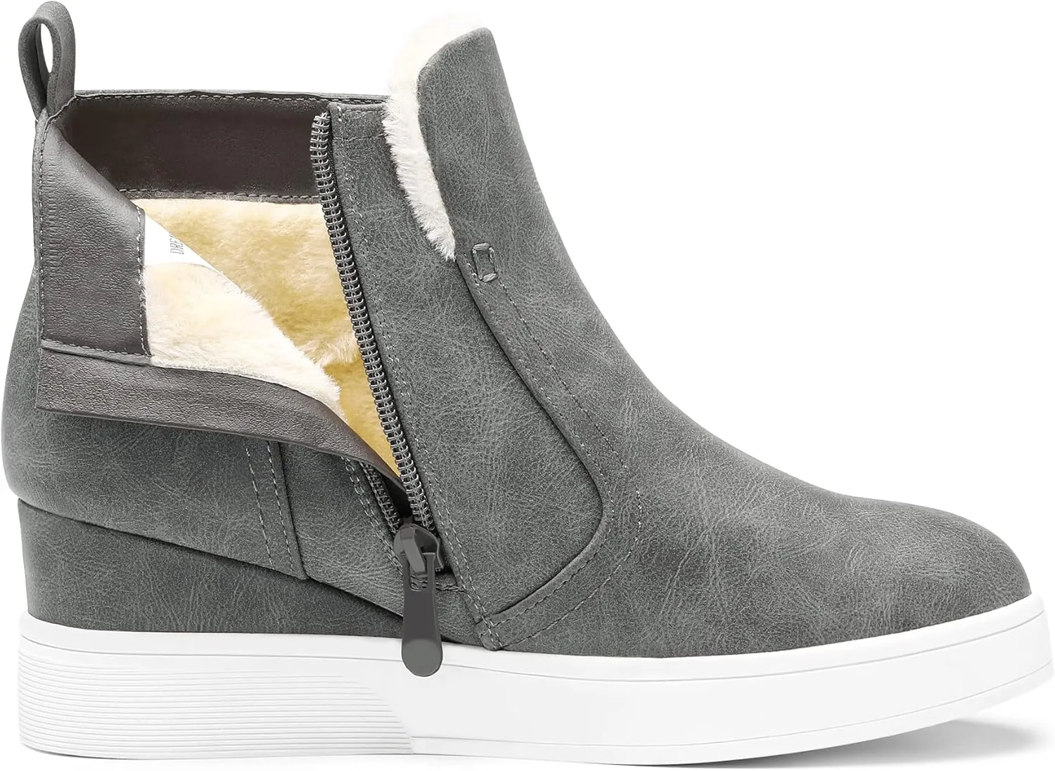 DREAM PAIRS Womens Slip on High Top Wedge Sneakers Hidden Heel Platform Wedgie Ankle Booties
