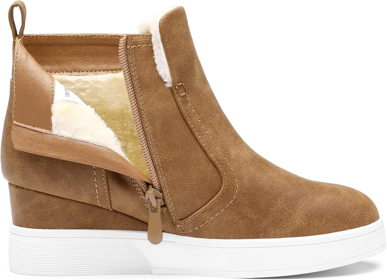 DREAM PAIRS Womens Slip on High Top Wedge Sneakers Hidden Heel Platform Wedgie Ankle Booties