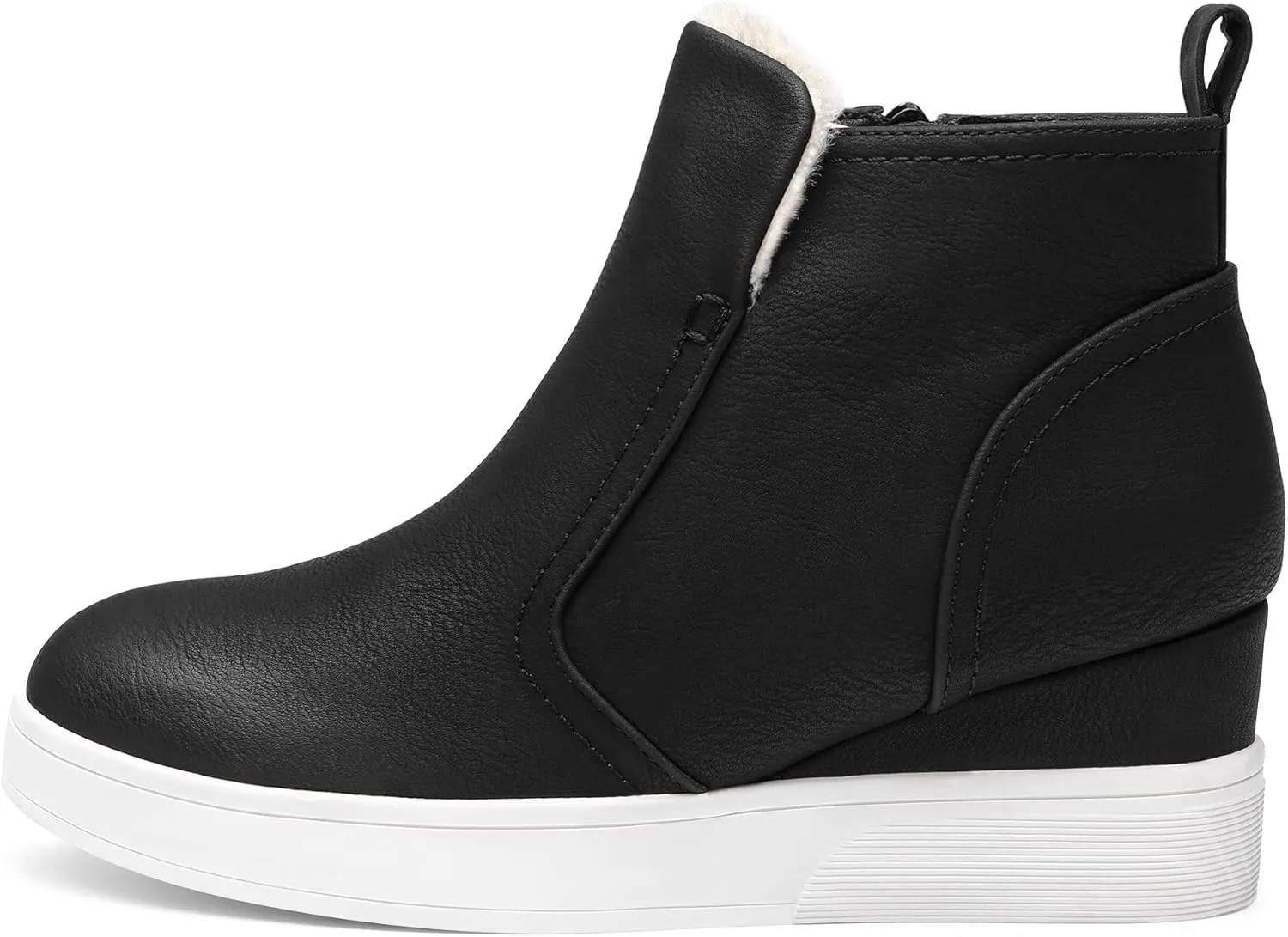 DREAM PAIRS Womens Slip on High Top Wedge Sneakers Hidden Heel Platform Wedgie Ankle Booties