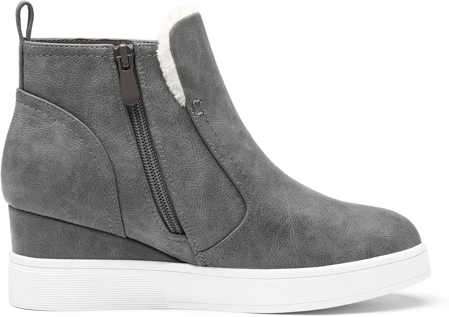 DREAM PAIRS Womens Slip on High Top Wedge Sneakers Hidden Heel Platform Wedgie Ankle Booties