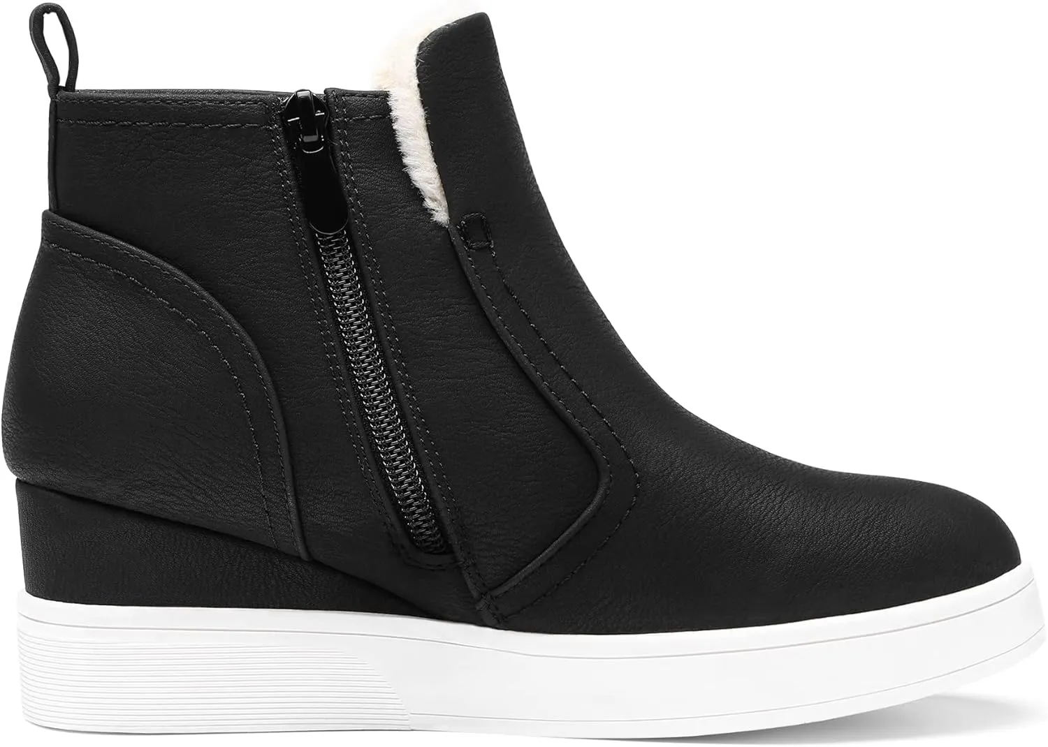 DREAM PAIRS Womens Slip on High Top Wedge Sneakers Hidden Heel Platform Wedgie Ankle Booties