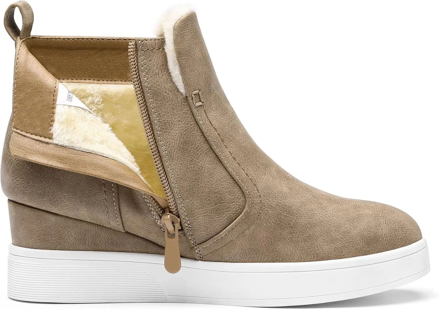 DREAM PAIRS Womens Slip on High Top Wedge Sneakers Hidden Heel Platform Wedgie Ankle Booties
