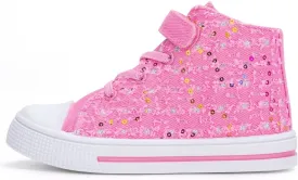 EUXTERPA Kids High Top Shoes Toddler Canvas Sneakers Boys Girls Casual Walking Sports Shoe