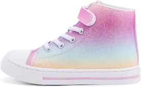 EUXTERPA Kids High Top Shoes Toddler Canvas Sneakers Boys Girls Casual Walking Sports Shoe