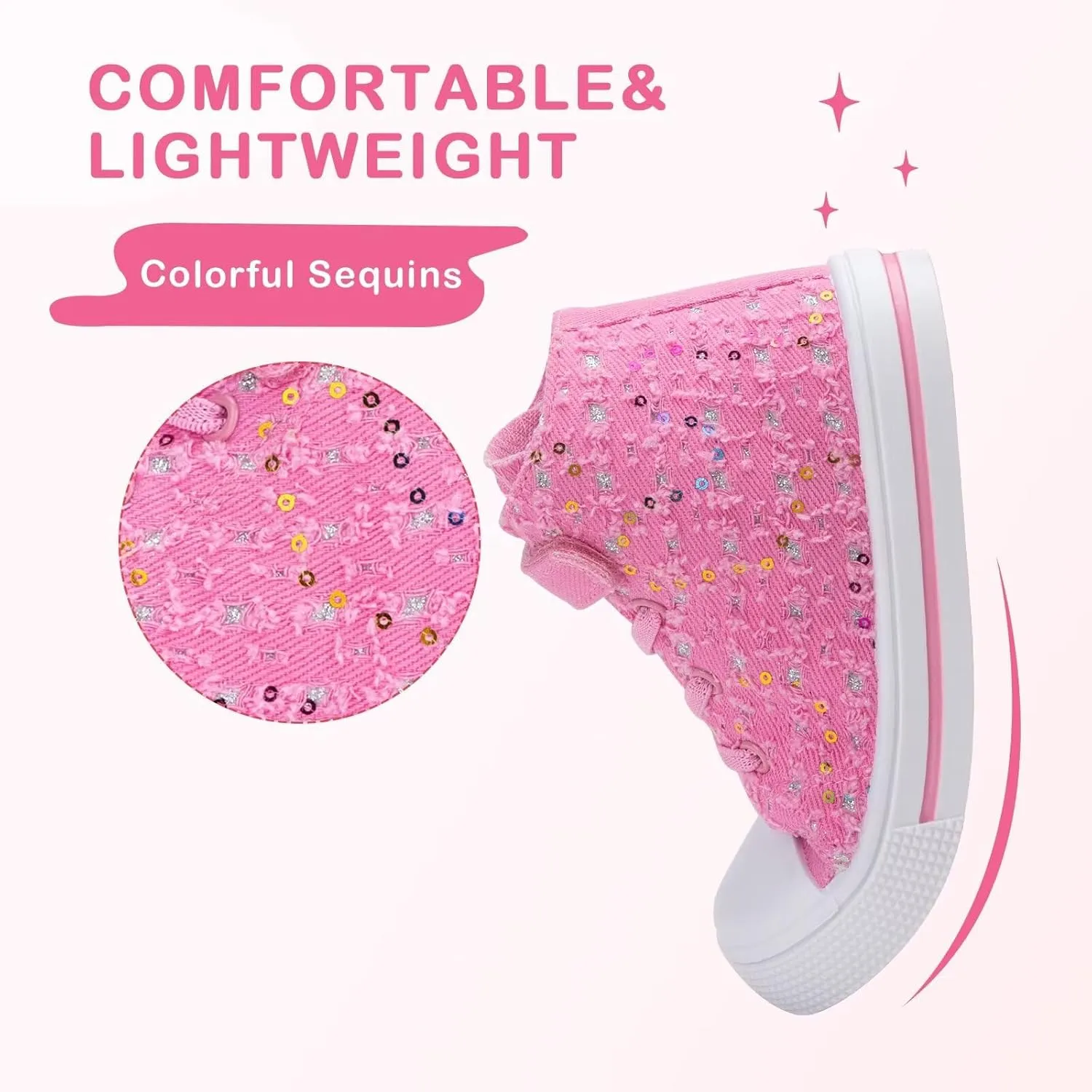 EUXTERPA Kids High Top Shoes Toddler Canvas Sneakers Boys Girls Casual Walking Sports Shoe