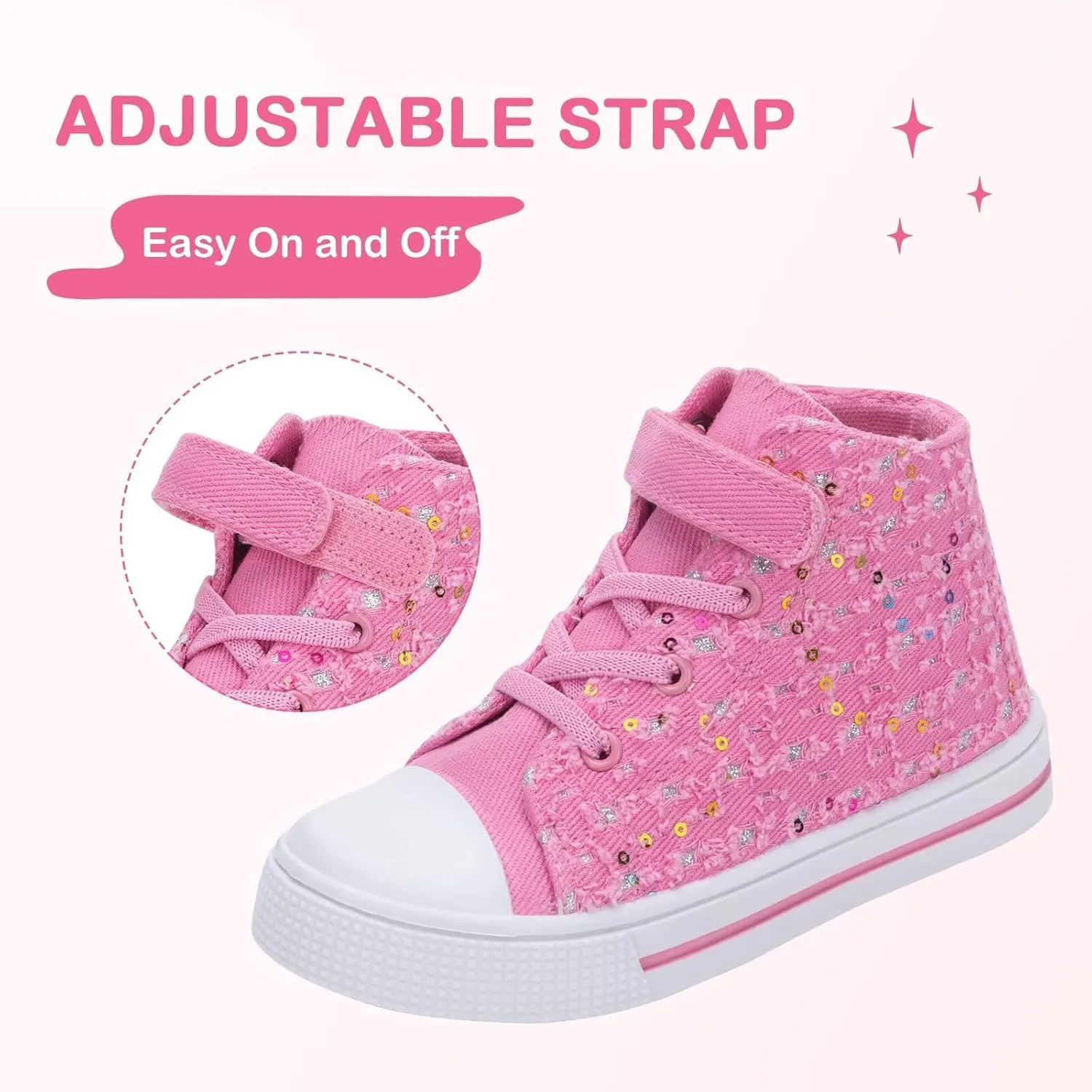 EUXTERPA Kids High Top Shoes Toddler Canvas Sneakers Boys Girls Casual Walking Sports Shoe