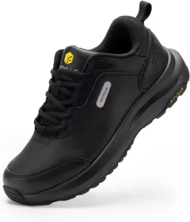 FitVille Men's Extra Wide Hiking Shoes Outdoor Walking Shoes Low-top Waterproof Work Shoes Soft Toe with Arch Support for Heel Pain Relief - Rugged Core