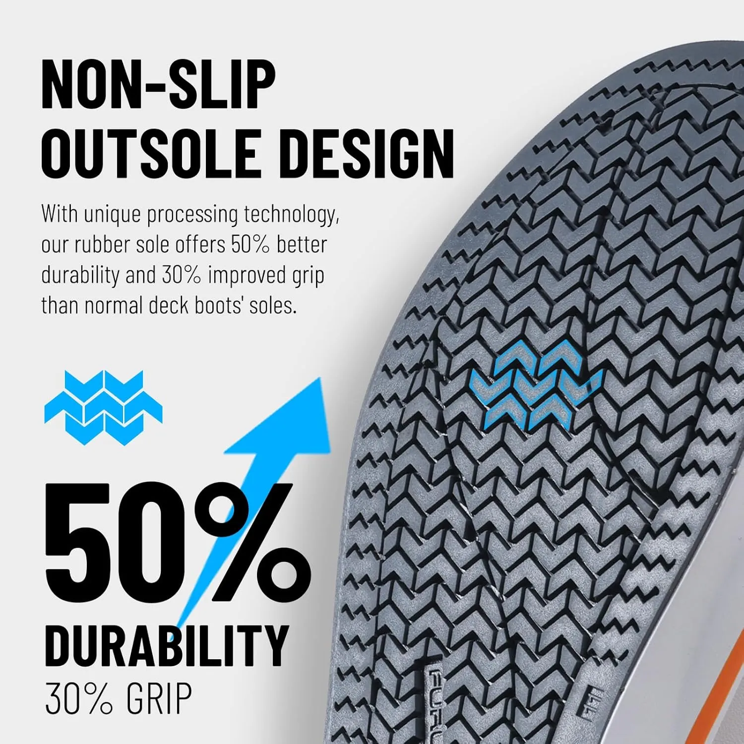 Furuian Men's Deck Shoes, Short Deck Boots Rain Boots Waterproof Rain Fishing Shoes Slip-on Rubber Loafers Lightweight Shoes for Walk Boating Sailing & Gardening
