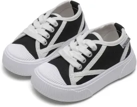 Girls Sneakers Kids High Top Casual Canvas Shoes with Hook & Loop Closure Gradient Color Pinky Heart