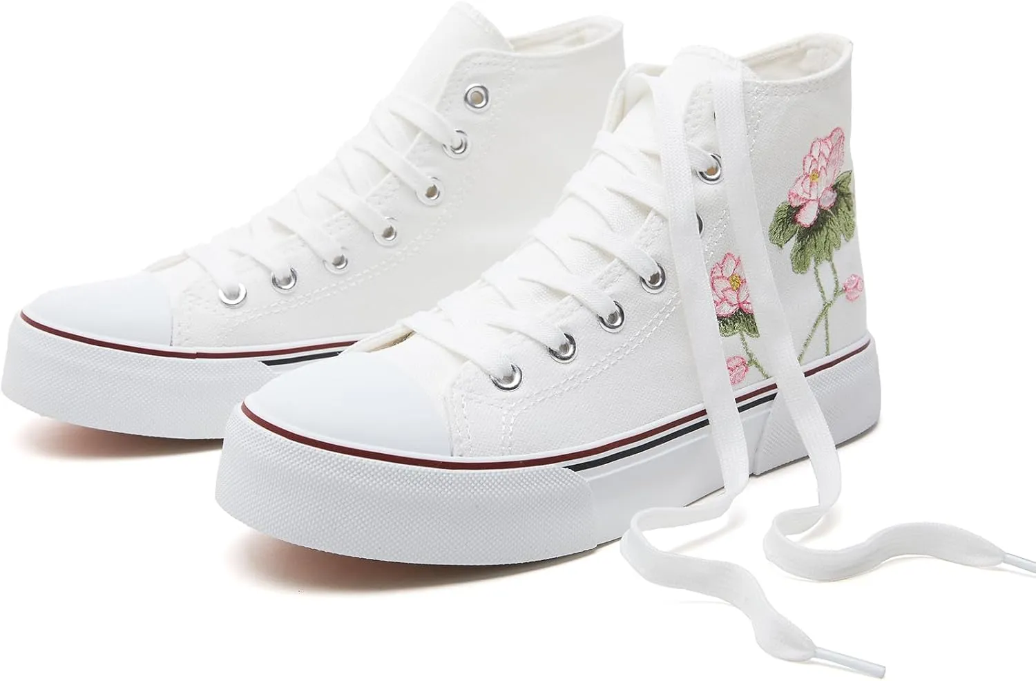 hash bubbie Unisex Fashion High top Sneakers Womens Classic High Tops Canvas Shoes Casual Tennis Shoes for Men
