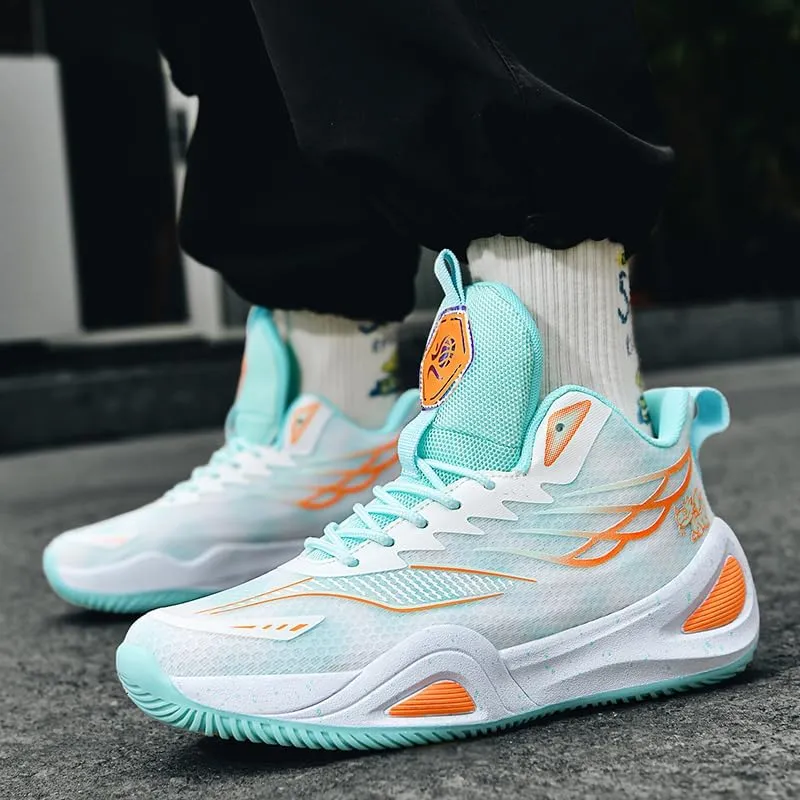 High Top Womens Mens Basketball Shoes Breathable Non Slip Unisex-Adult Outdoor Sneakers Cushioning Workout Shoes for Fitness