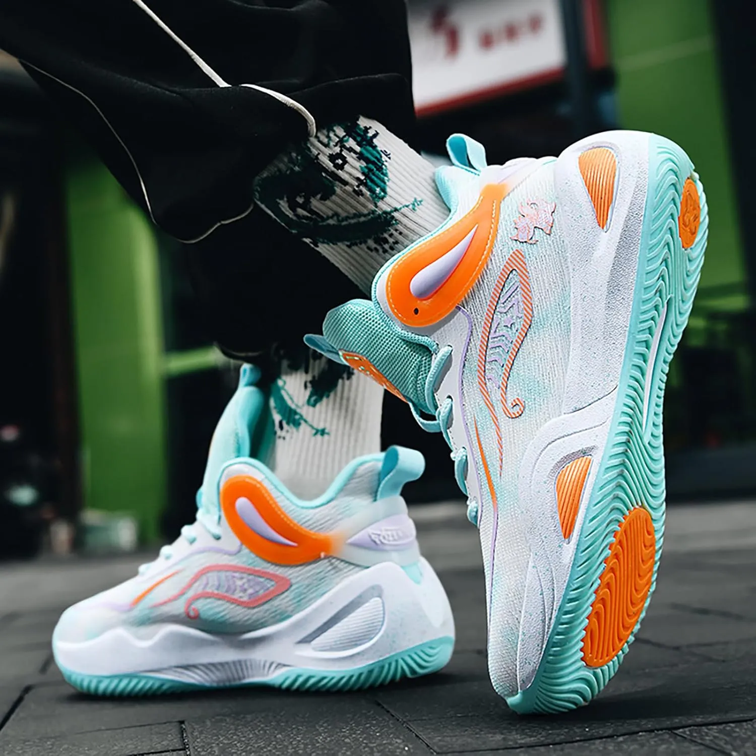 High Upper Basketball Shoes for Men Women Sneakers Fashion Breathable Sports Shoes Anti Slip