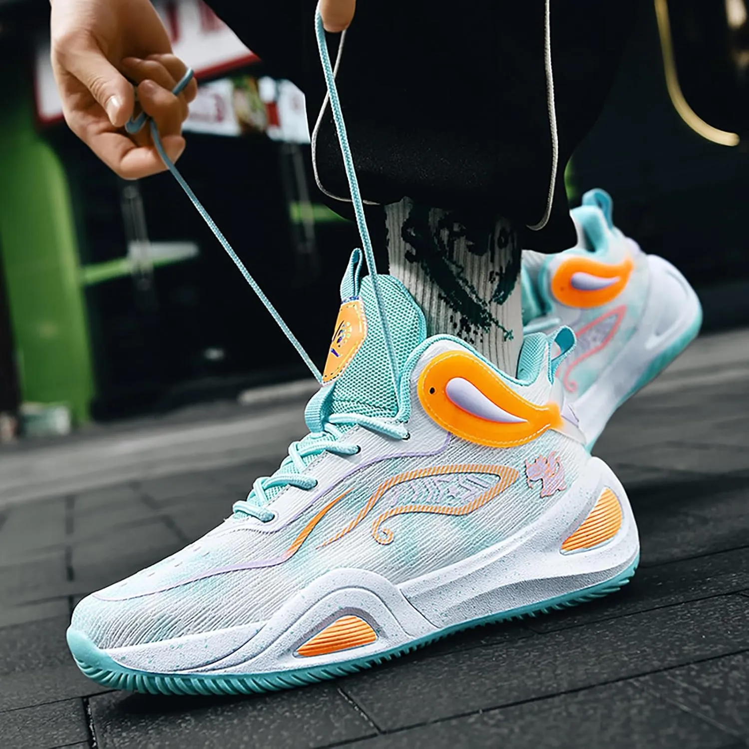 High Upper Basketball Shoes for Men Women Sneakers Fashion Breathable Sports Shoes Anti Slip