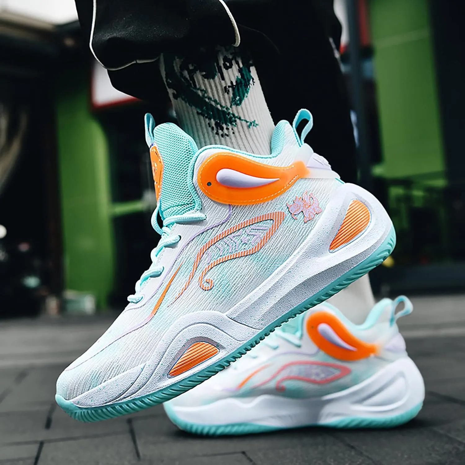 High Upper Basketball Shoes for Men Women Sneakers Fashion Breathable Sports Shoes Anti Slip