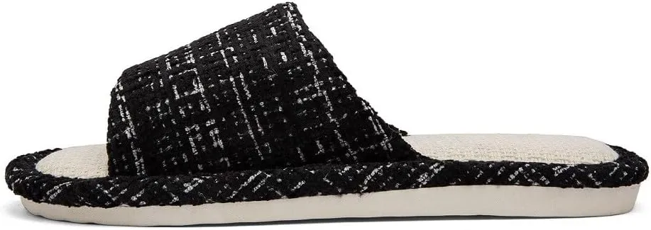 House Slippers Indoor Cotton Flax Slippers, Women's and Men's Casual Soft Non-slip Open Toed Mute Slippers