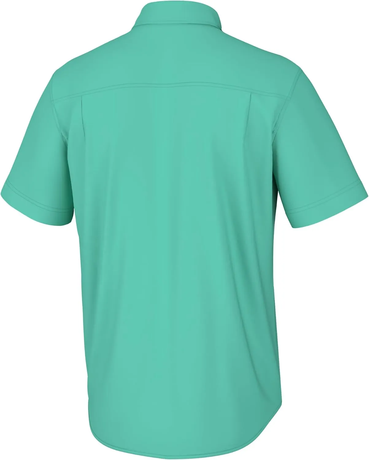 HUK Men's Kona Solid Short Sleeve Fishing Button Down Shirt